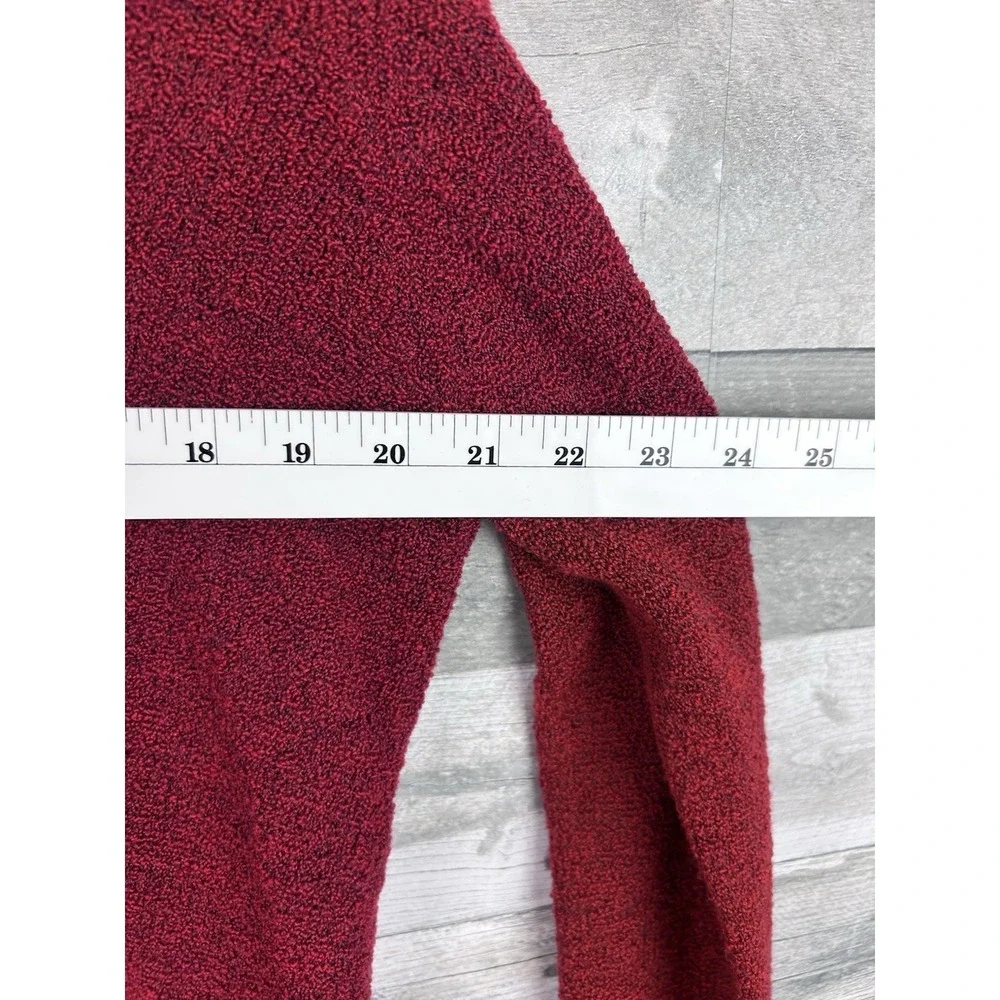 Eileen Fisher V Neck Wool Blend Sweater Size Large Red Classic Work Quiet Luxury